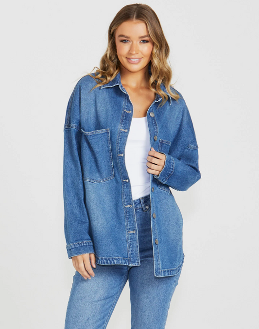 PRE ORDER - FRANKIE - Vintage Wash Denim Shirt