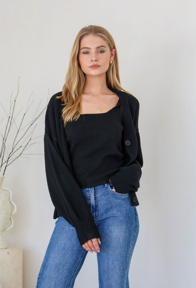 HEPBURN - BLACK knit tank