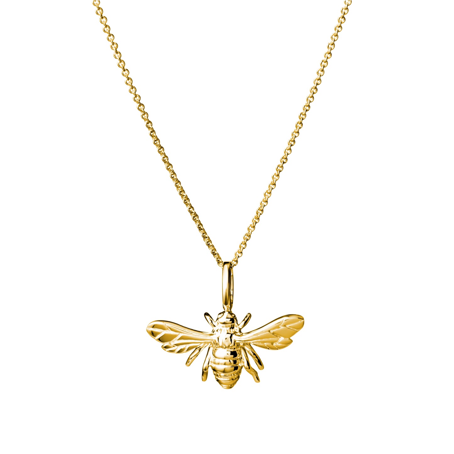 DANNI Sterling Silver necklace with bee pendant gold plated