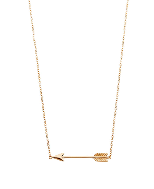 STACEY Sterling silver arrow necklace gold plated