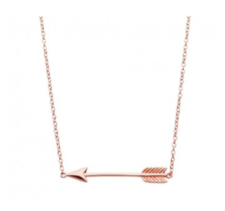 STACEY Sterling silver arrow necklace Rose Gold Plated